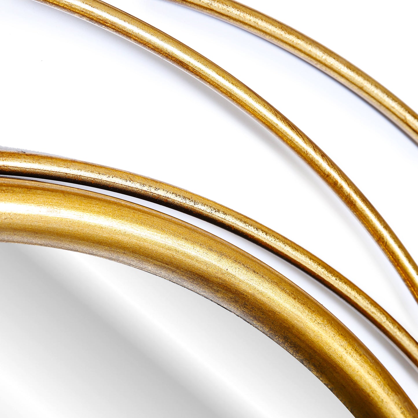 Wavy Brass Metal Wall Mirror