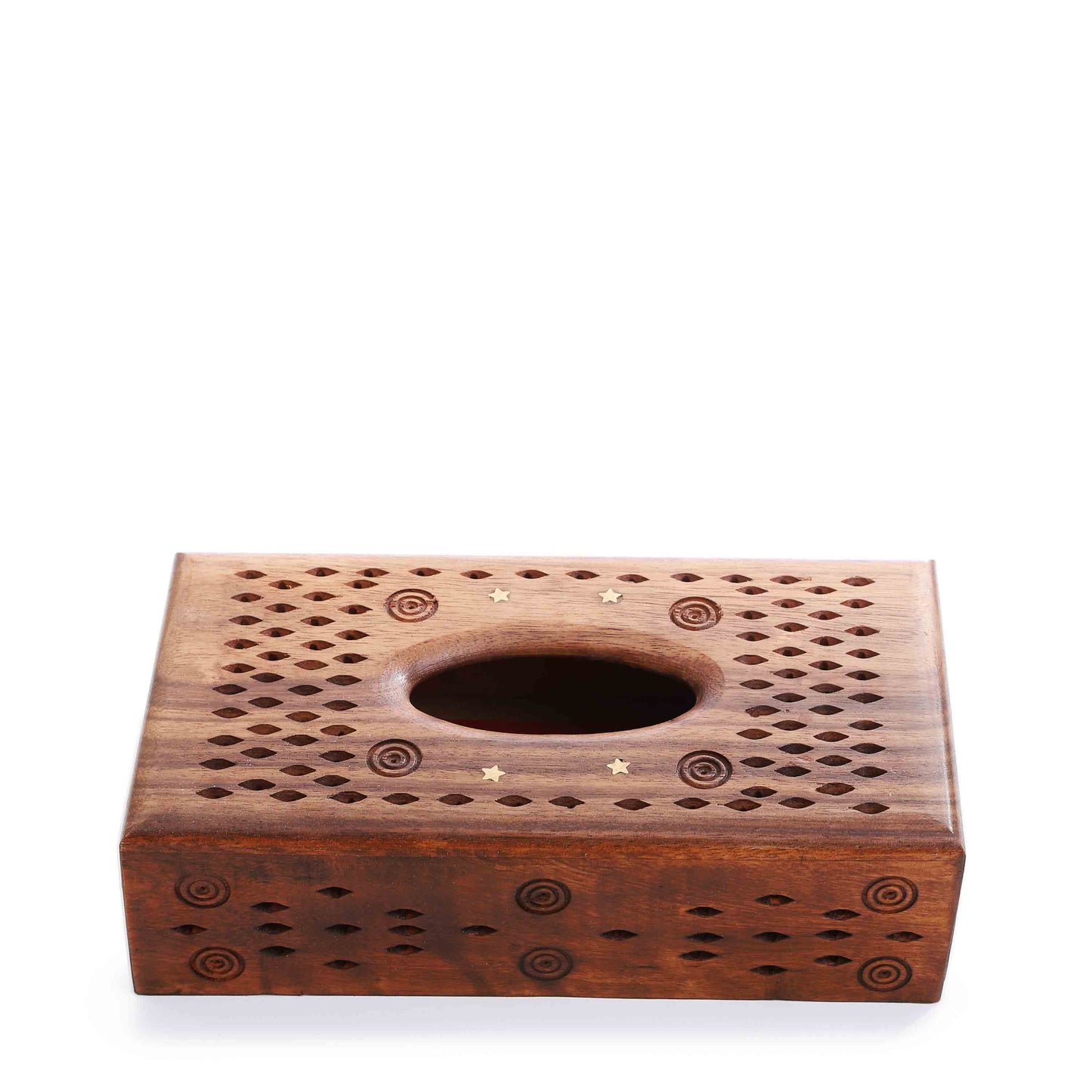 Wooden Carved Tissue Box