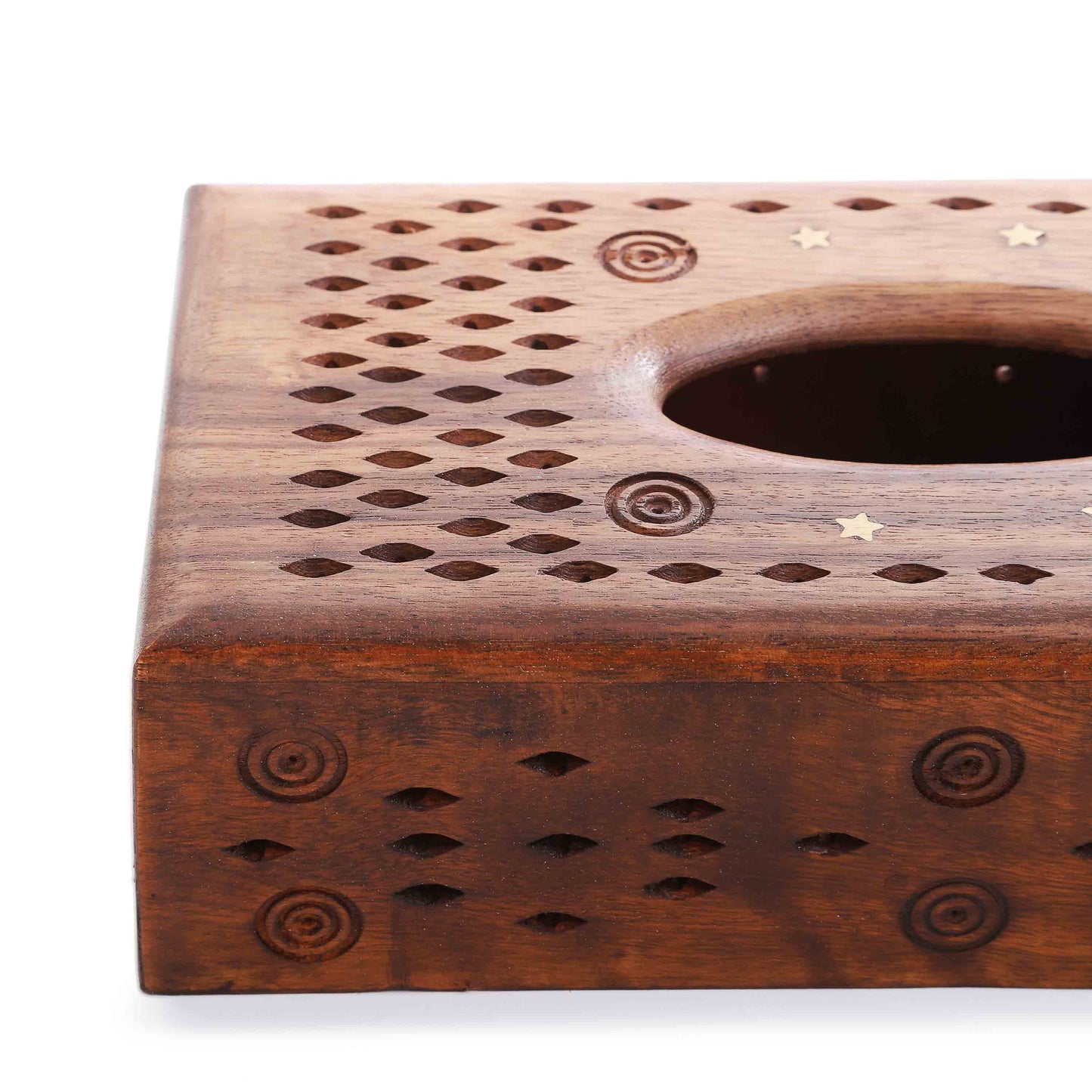 Wooden Carved Tissue Box