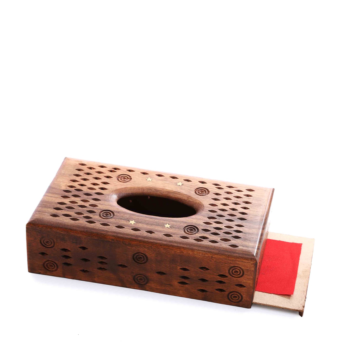 Wooden Carved Tissue Box