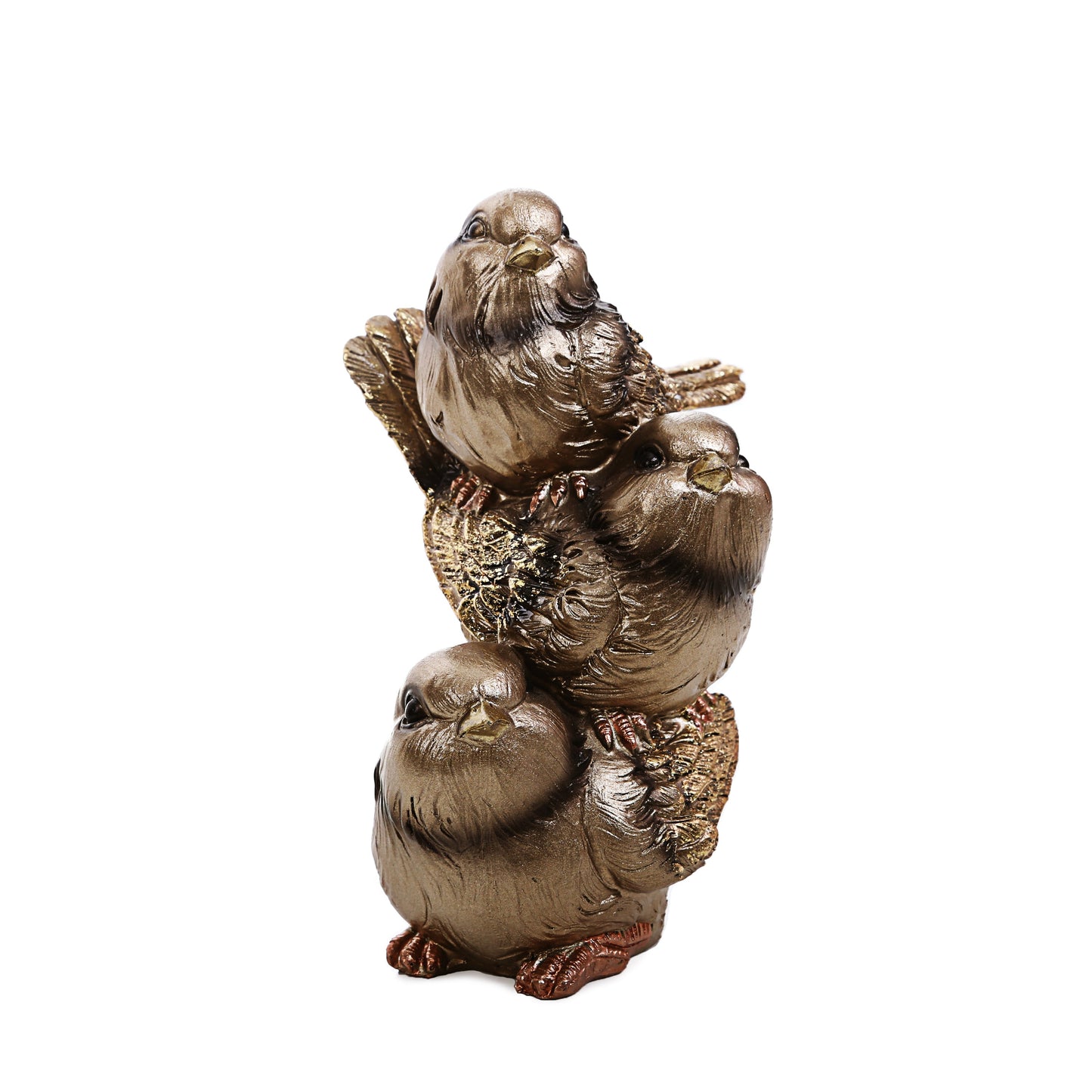Golden 3 Sparrows Ornaments