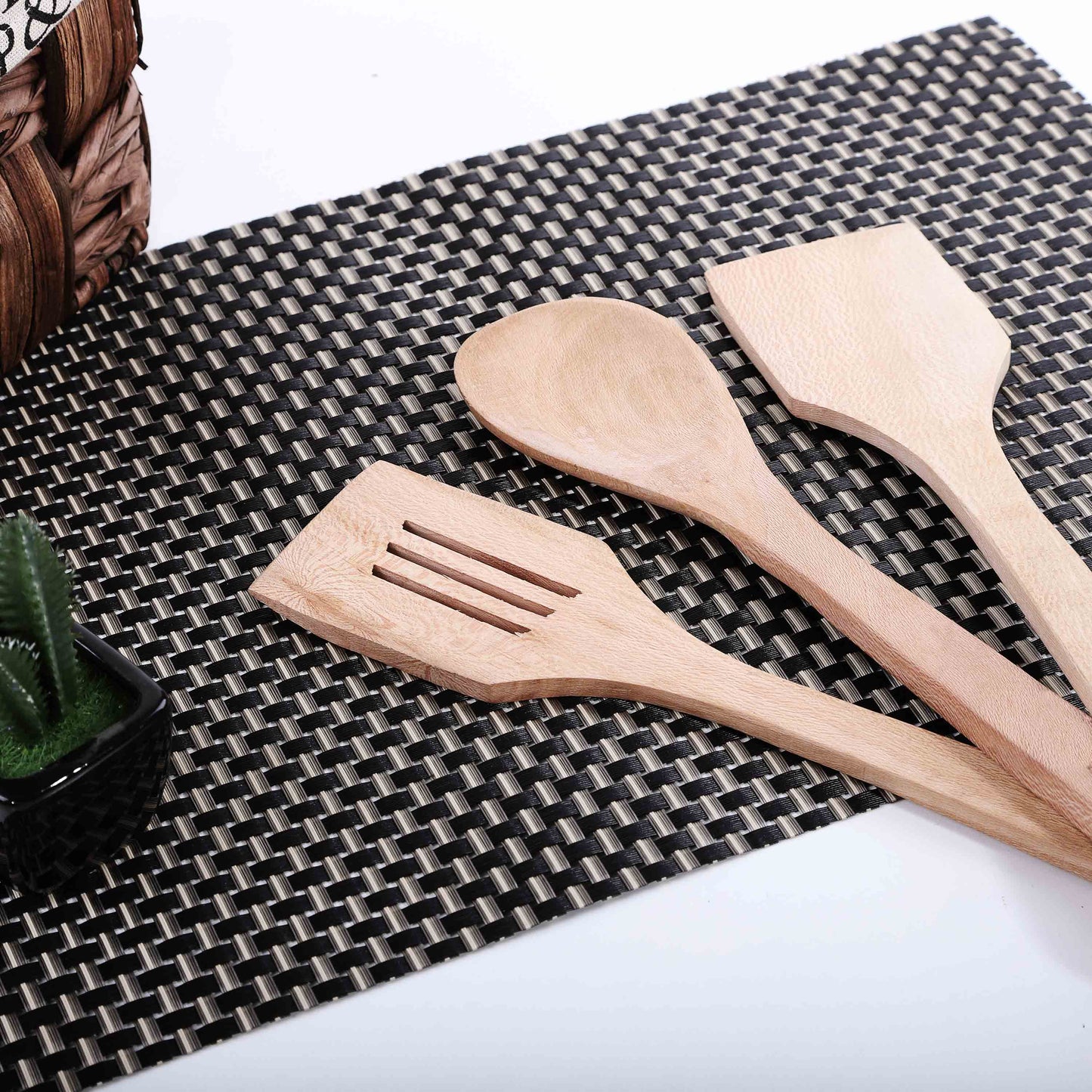 Wooden Palta & Spoon Cooking Set