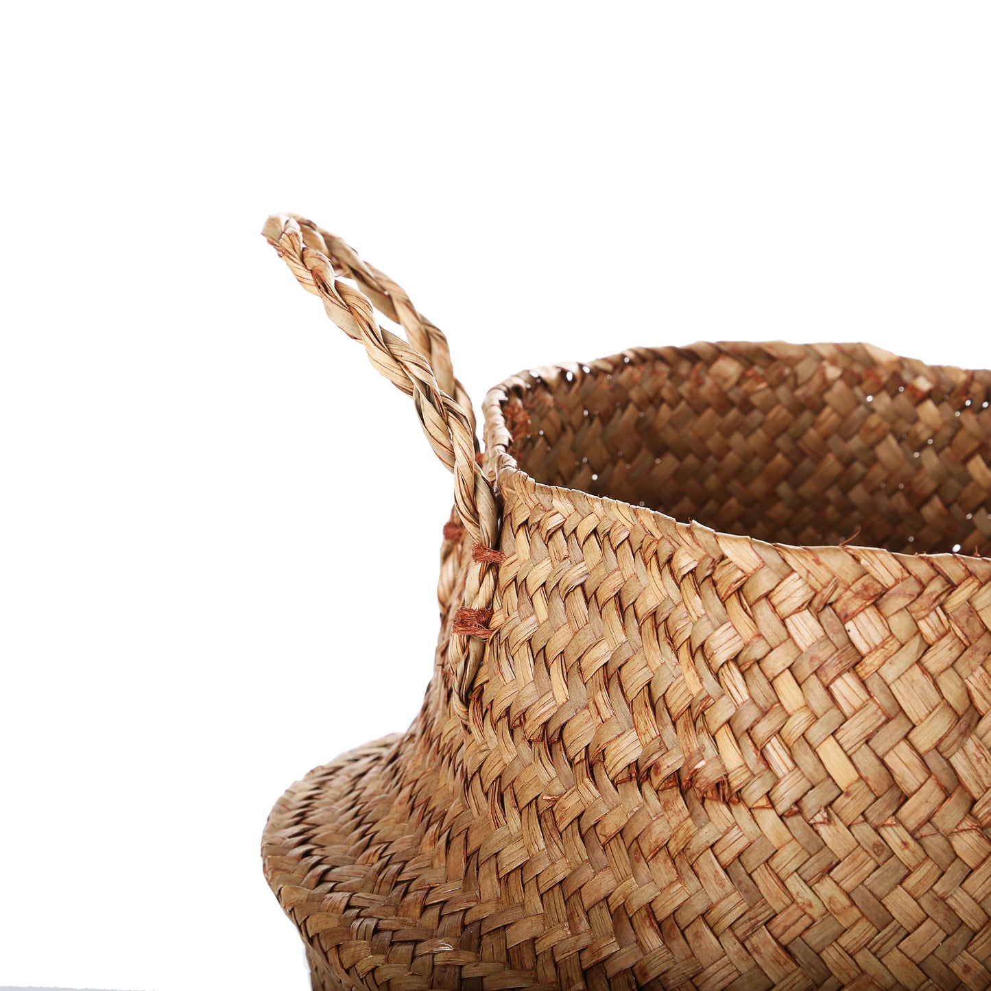 Fold-able Bohemian Sea Grass Basket
