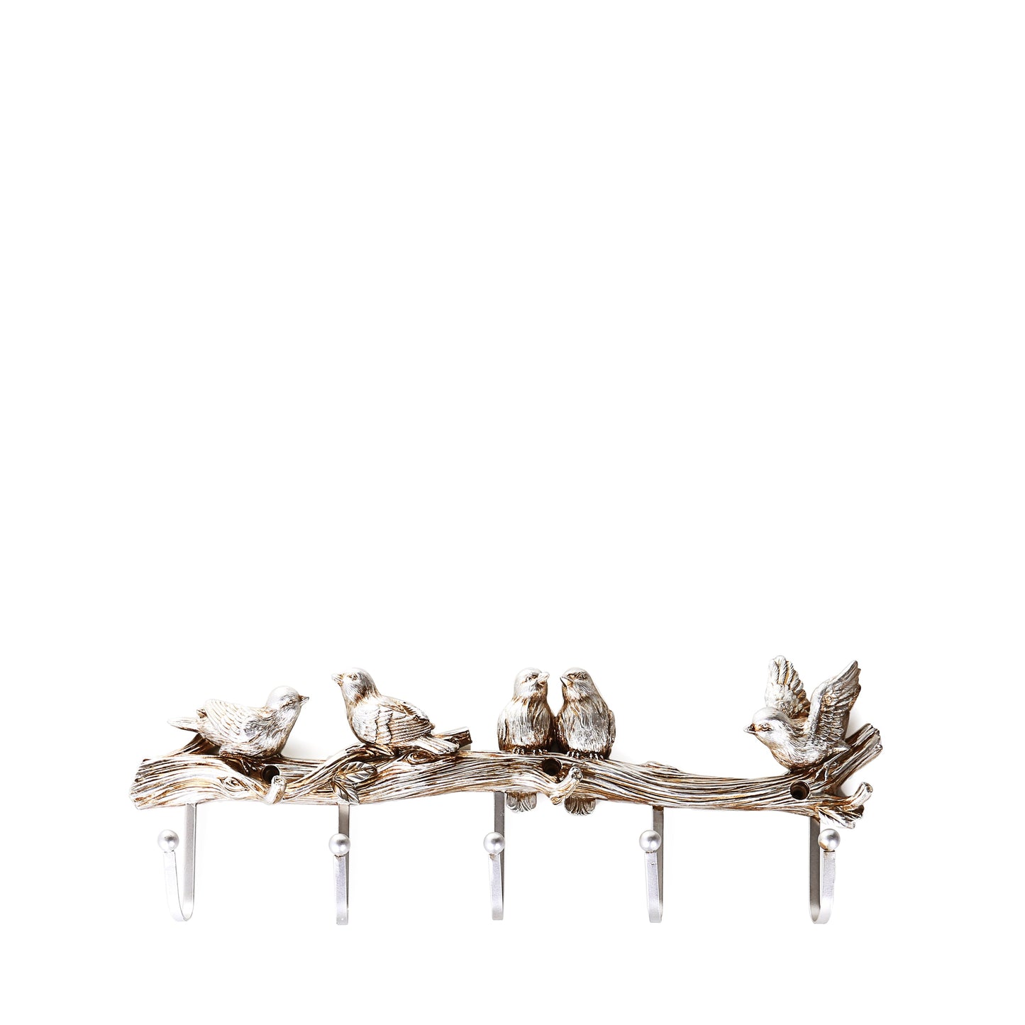 Sparrow Design Wall Key Holder (Silver)