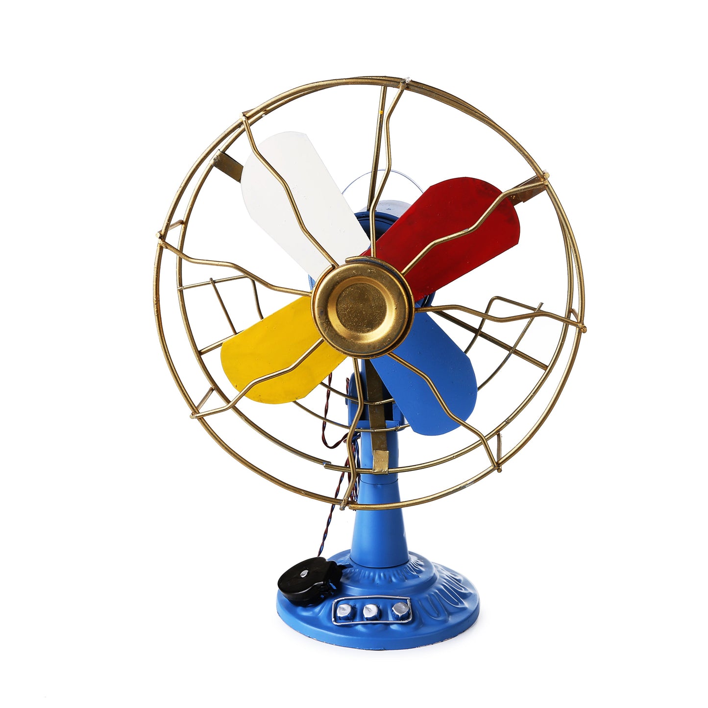 Retro Colorful Pedestal Fan Model