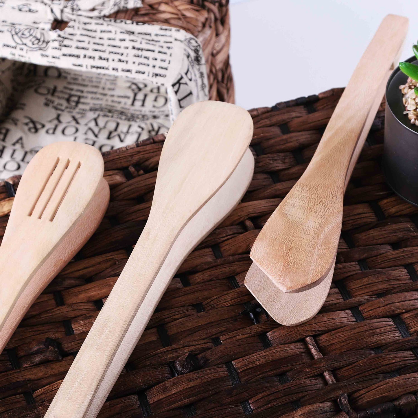 Wooden Premium Cooking Tong Set