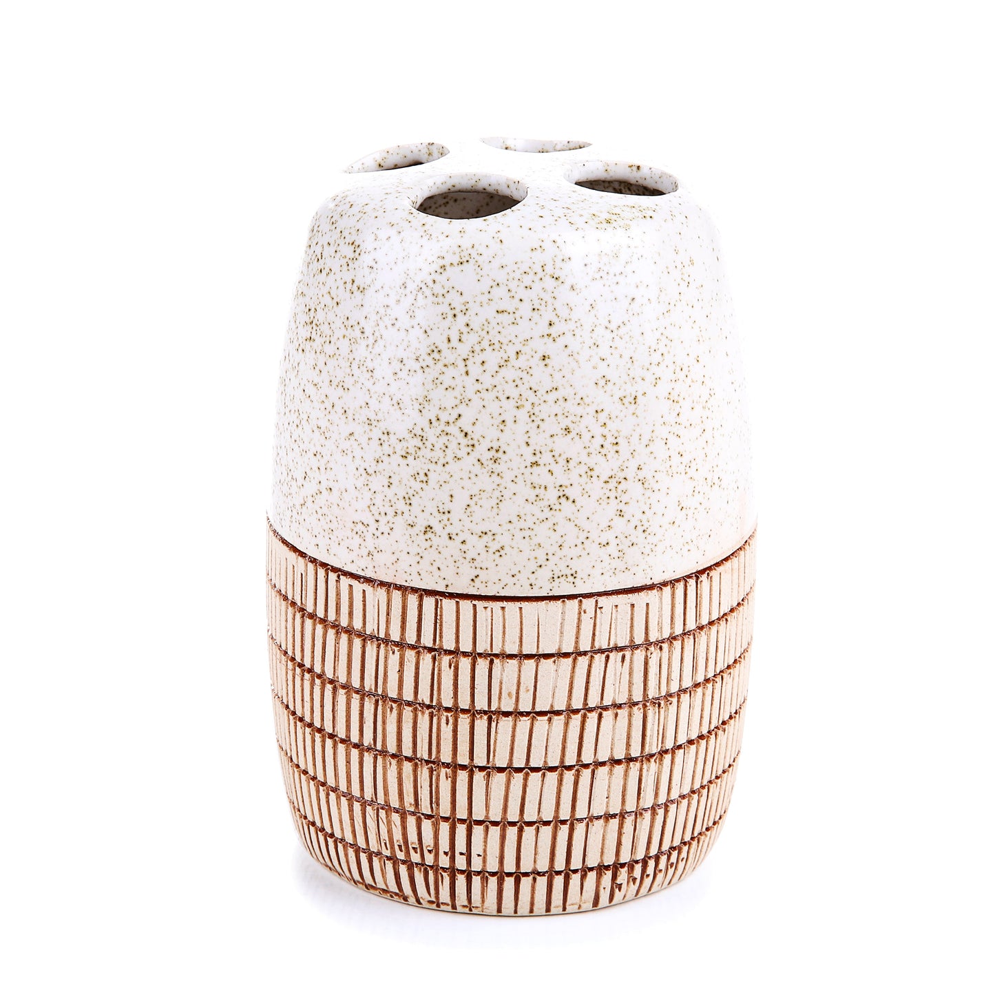 Abstract Textured Bath Set (Beige)