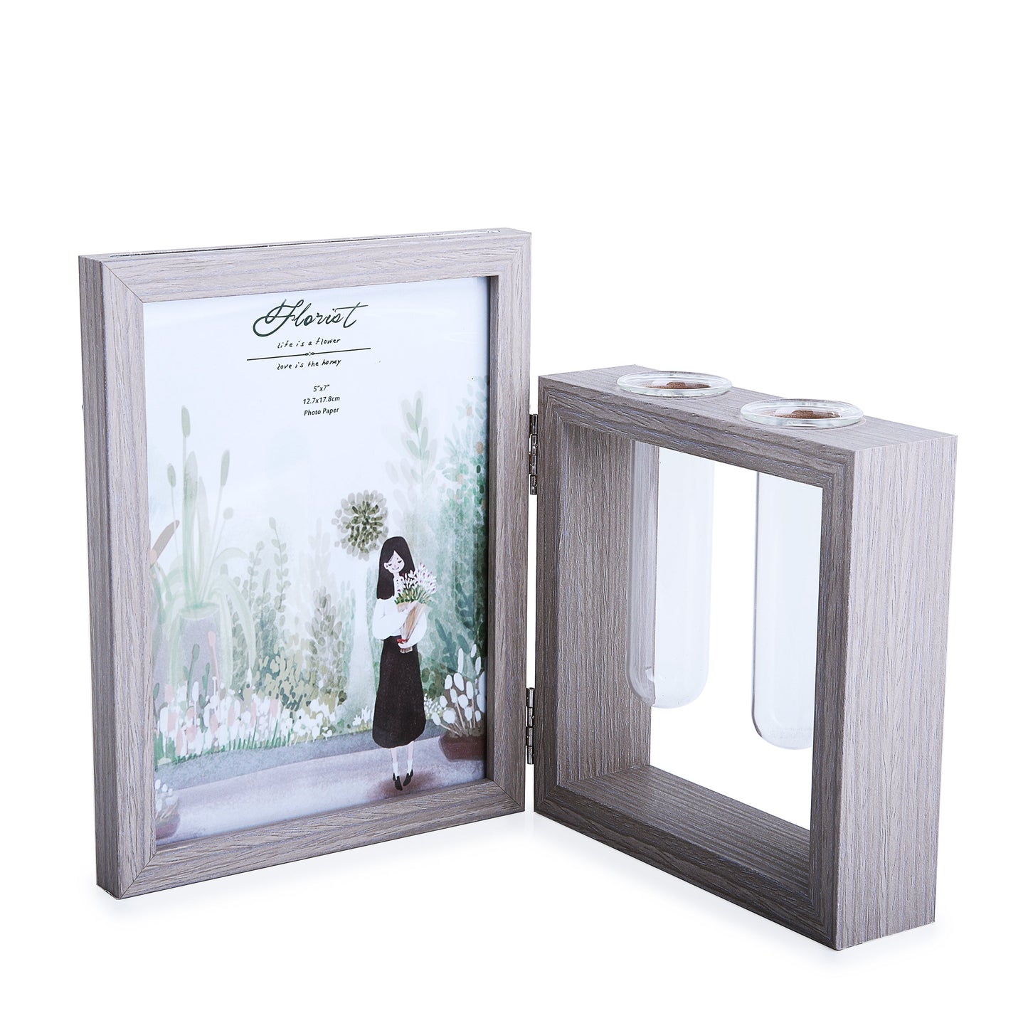 Fold-able Photo Frame with Flower Flask