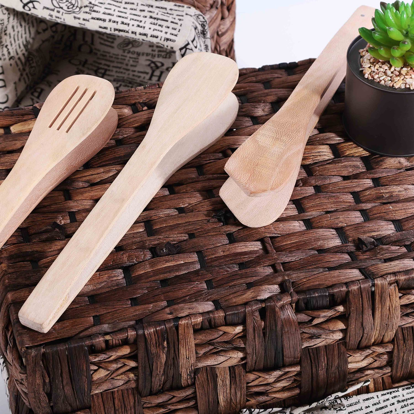 Wooden Premium Cooking Tong Set
