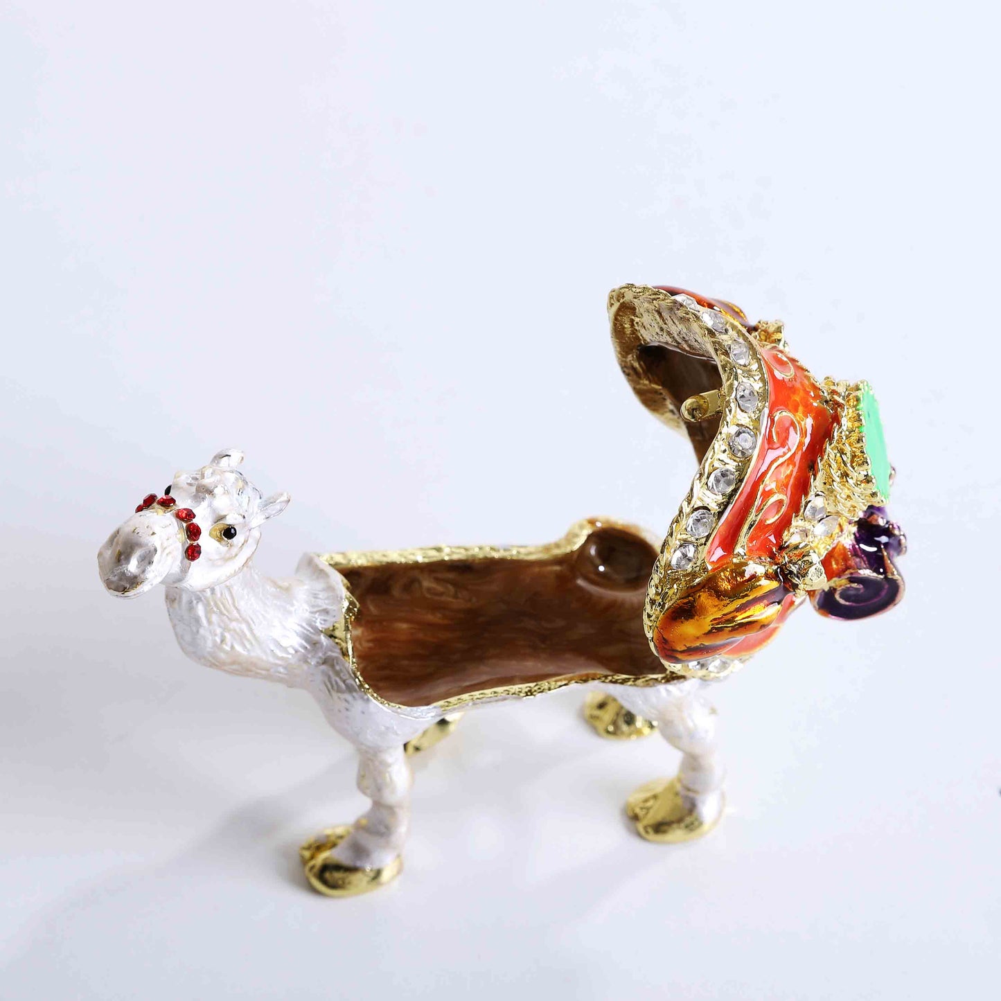 White Decorative Camel Jewelry Box