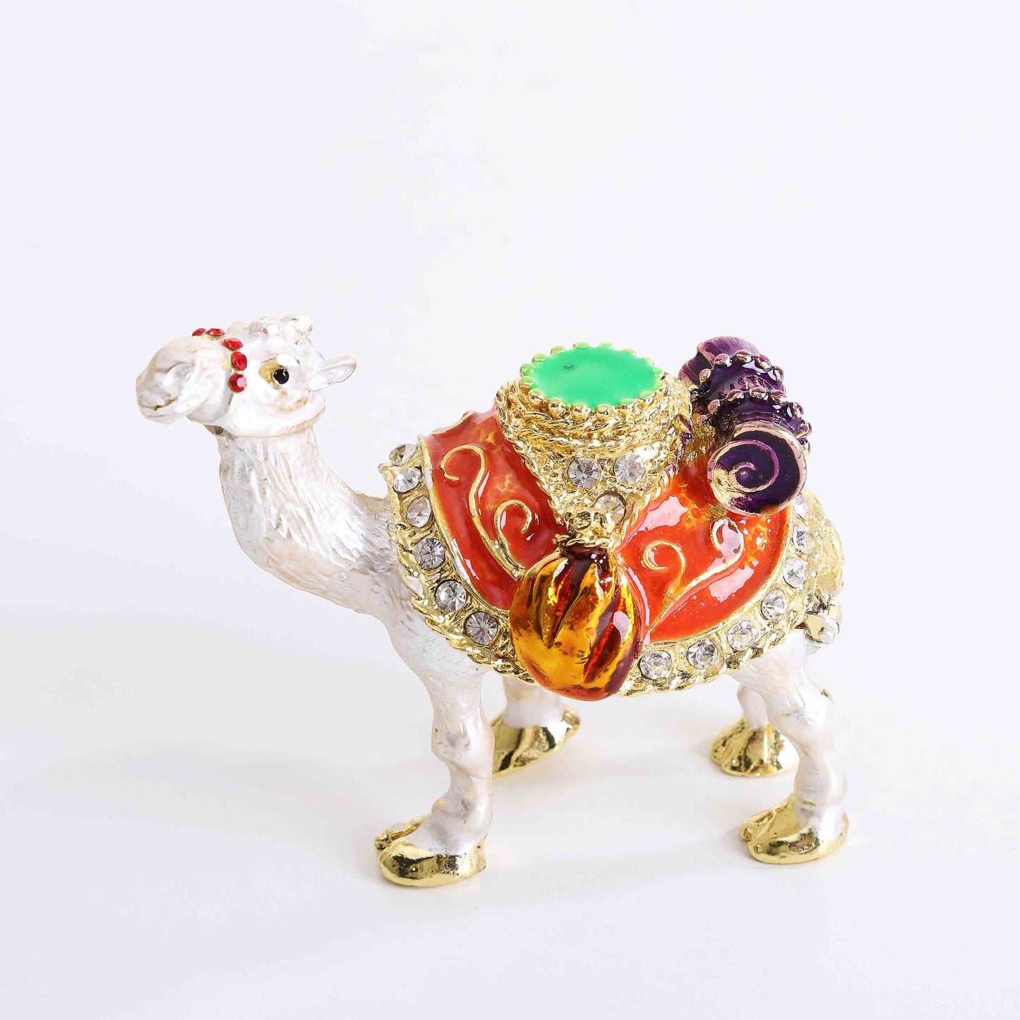 White Decorative Camel Jewelry Box