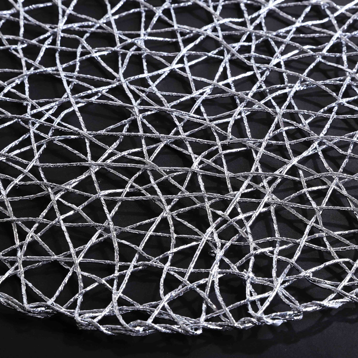 Round Silver Raper Table Place-mats (set of 2)