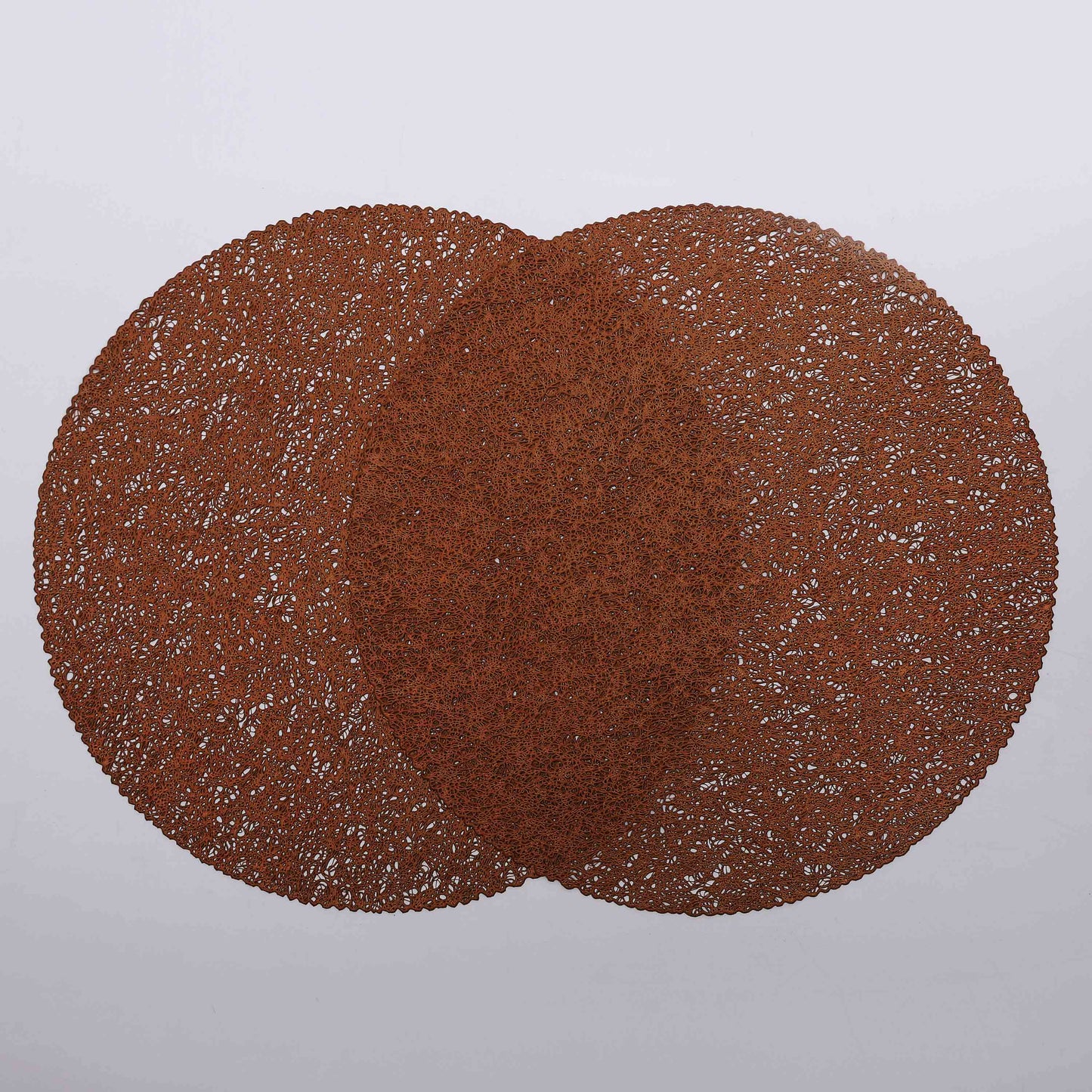 Copper tangled round place mat (set of 2)