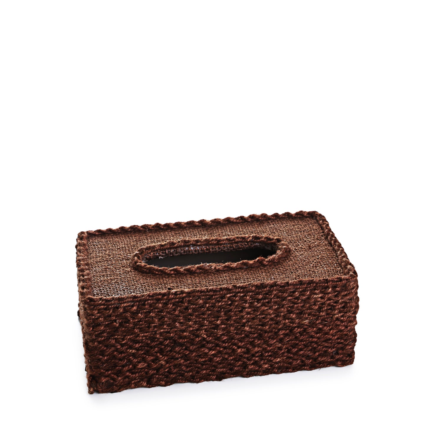 Rope Design Tissue Box (Chocolate Brown)