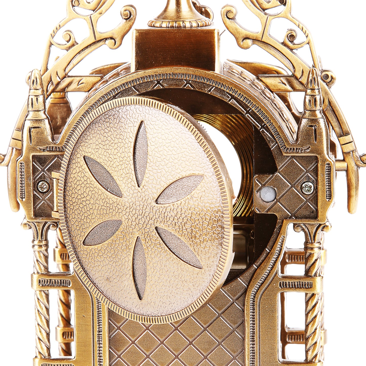 French Gilded Mantel Table Clock