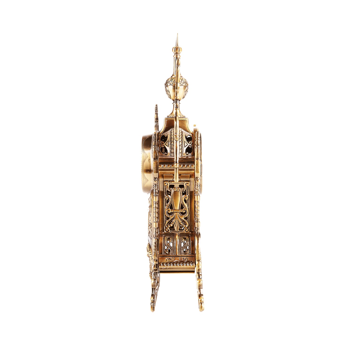 French Gilded Mantel Table Clock
