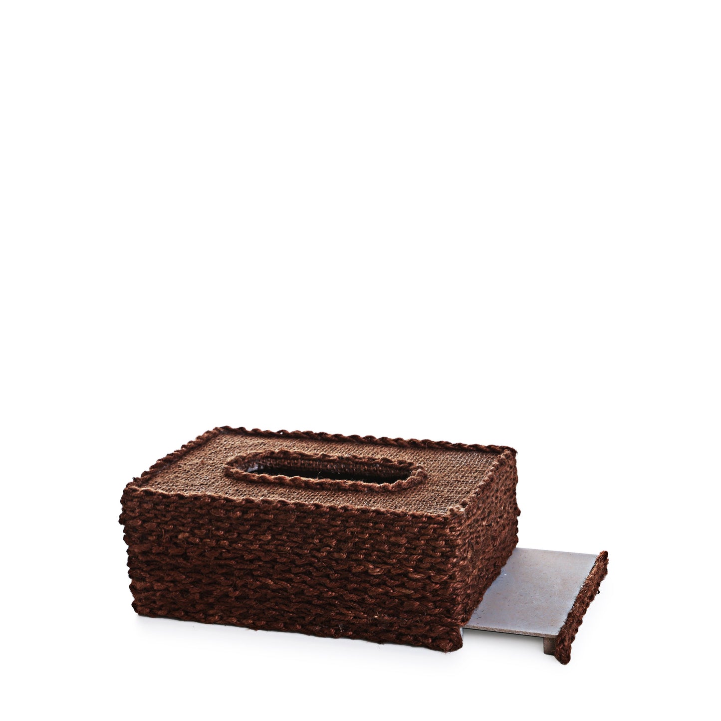 Rope Design Tissue Box (Chocolate Brown)