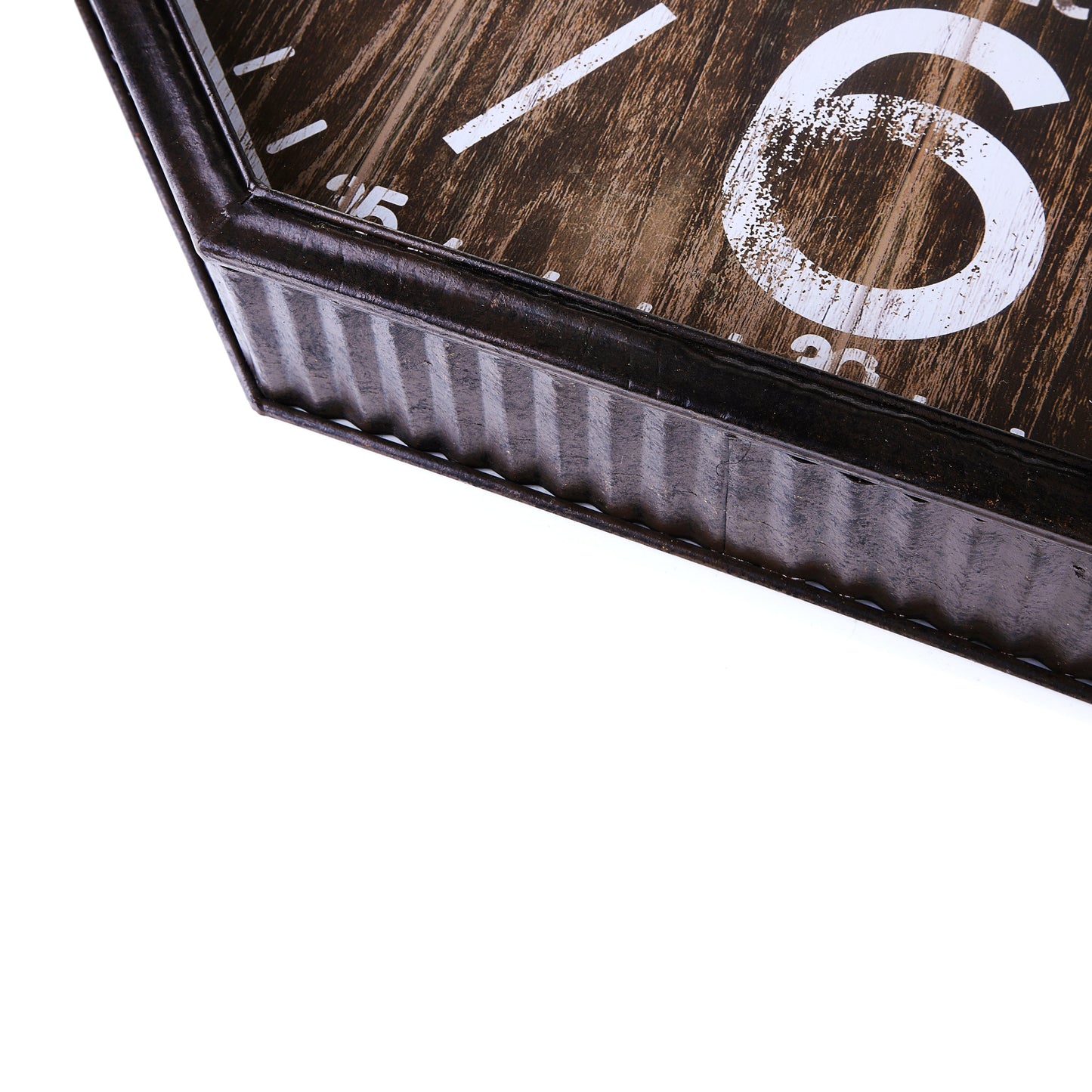 Octa Corners Rusted Wall Clock