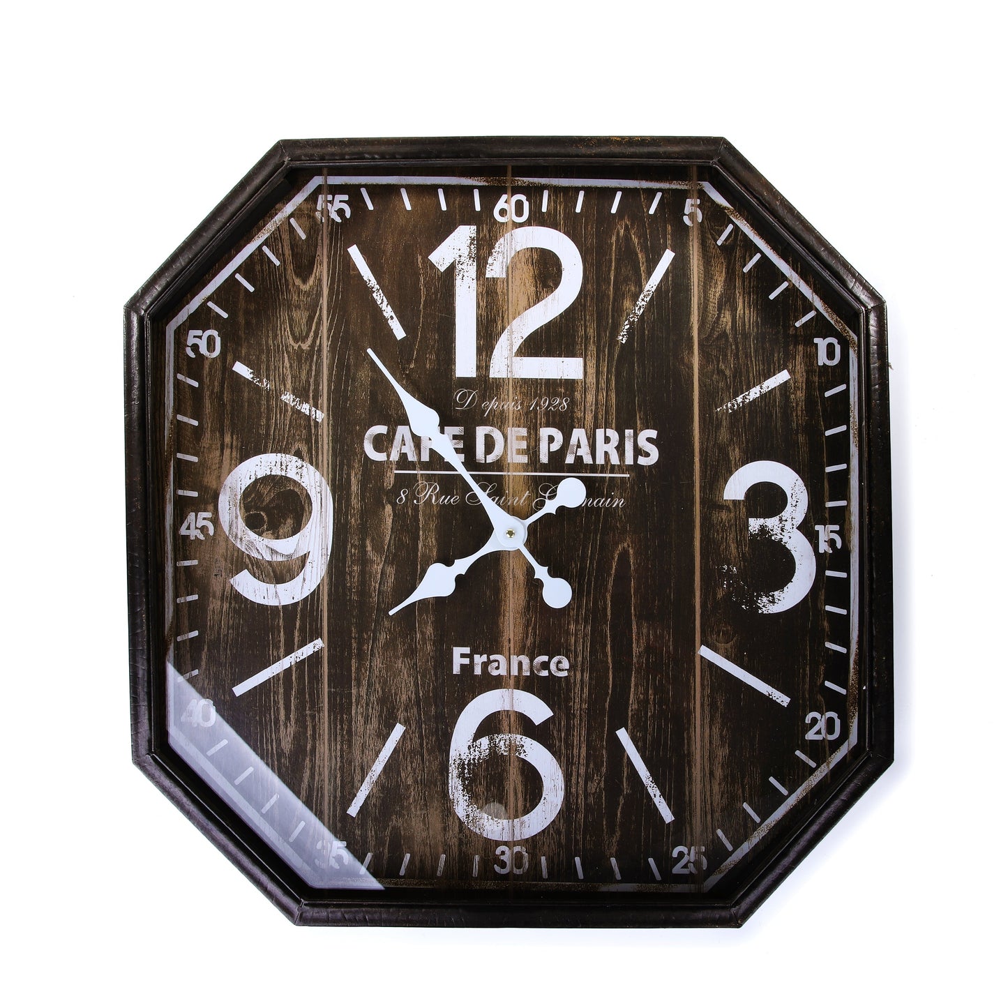 Octa Corners Rusted Wall Clock