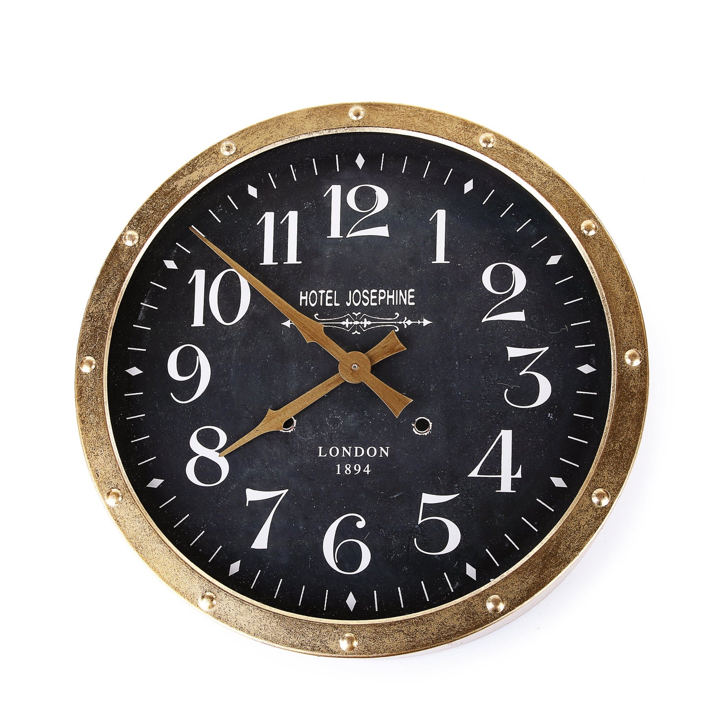 Golden Retro Wall Clock
