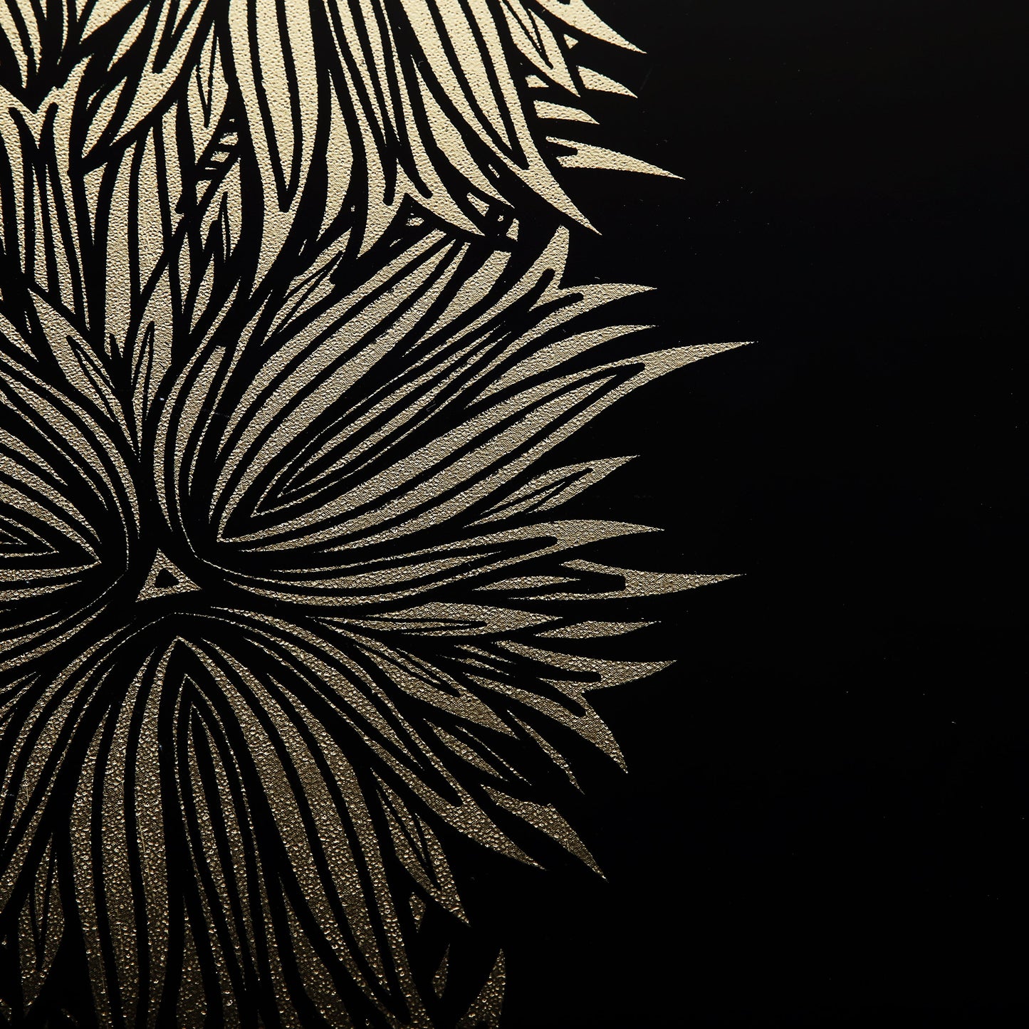 Black & Gold Flower Tray Set