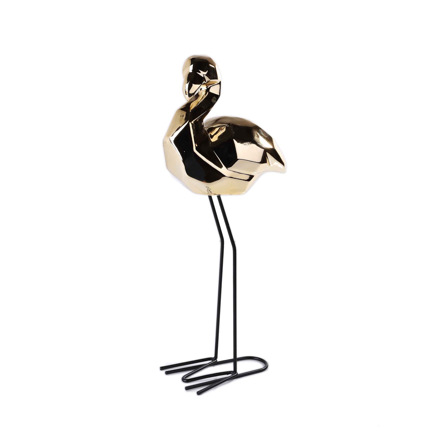 Golden Flamingo Statue