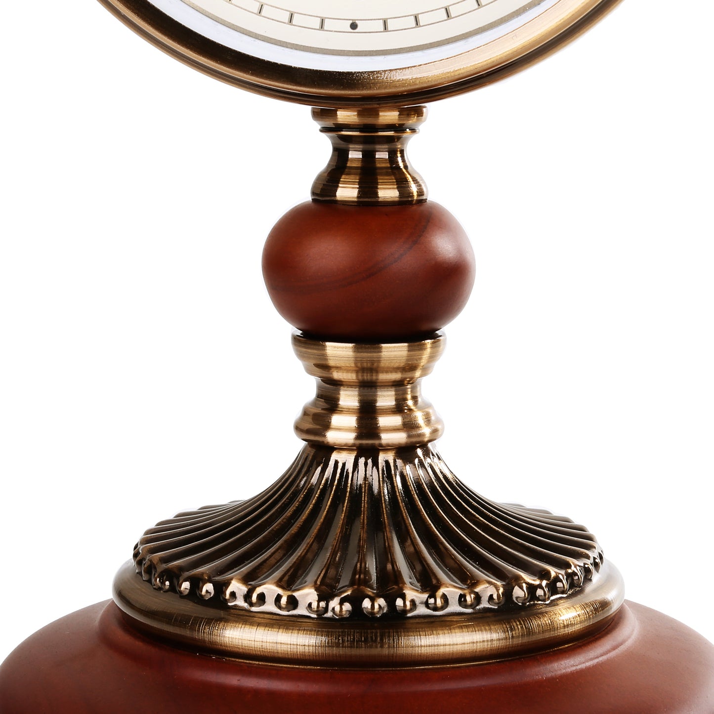 Royal Brass & Wood Table Clock