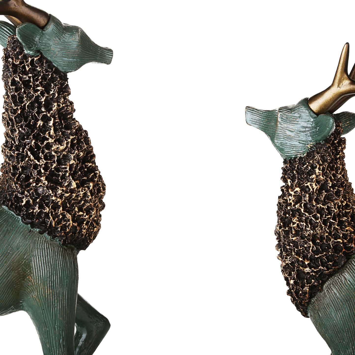 Green Deer Ornaments (Set of 2)