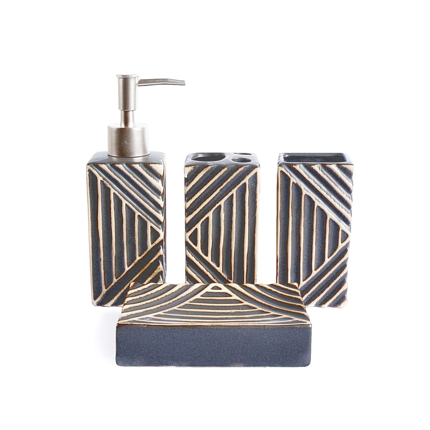 Triangle Texture Design Bath Set