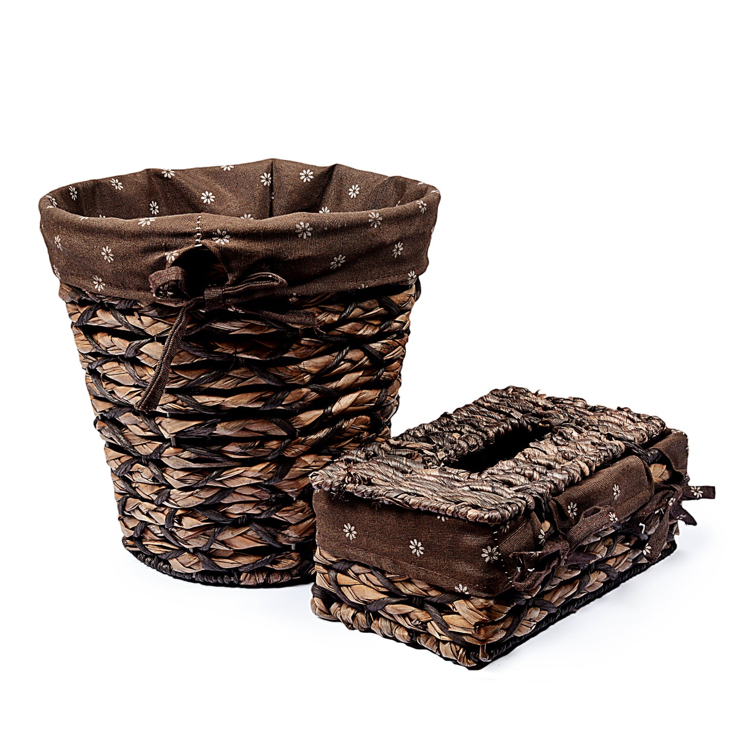Braided Basket Fabric Lining with Tissue box
