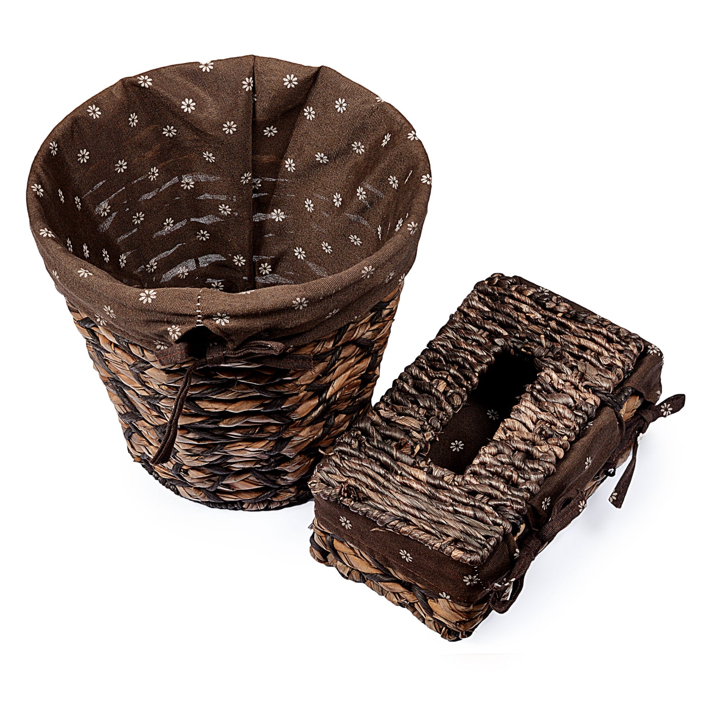 Braided Basket Fabric Lining with Tissue box