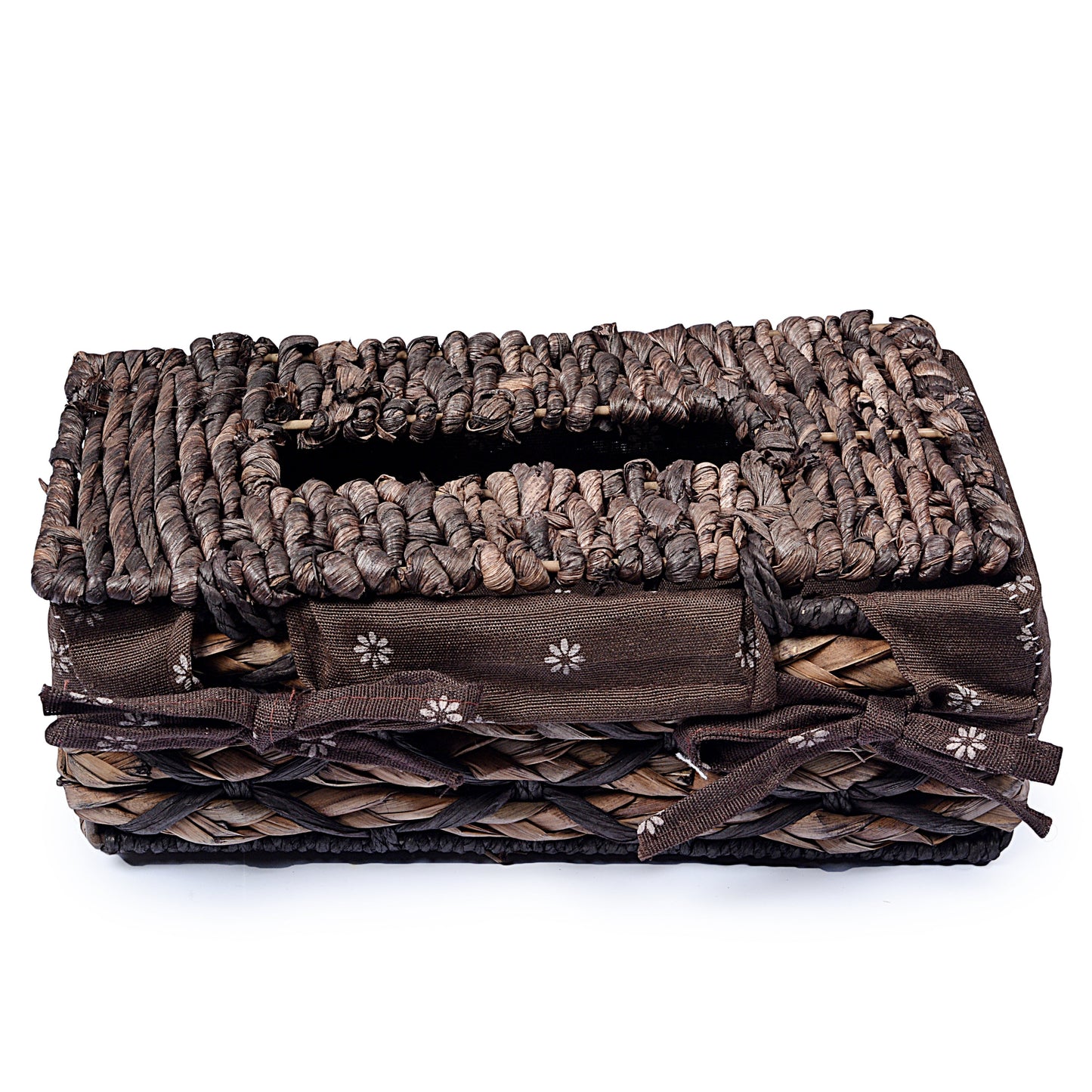 Braided Basket Fabric Lining with Tissue box