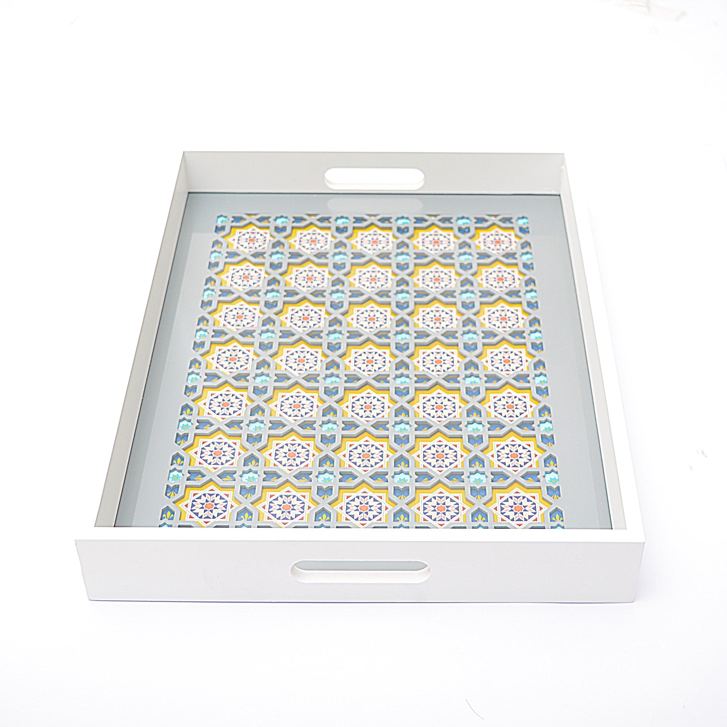 Oemu Decorative Wooden Tray(set of 2)