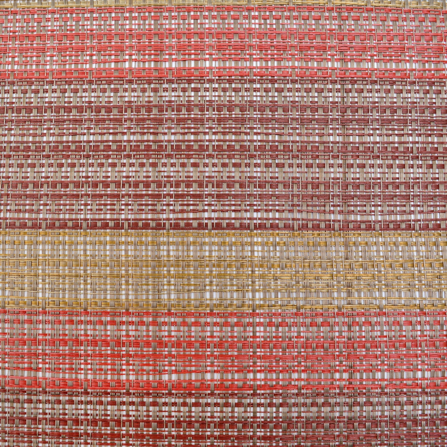 Gold & Red Textured Plastic Place-mat (Set of 2)