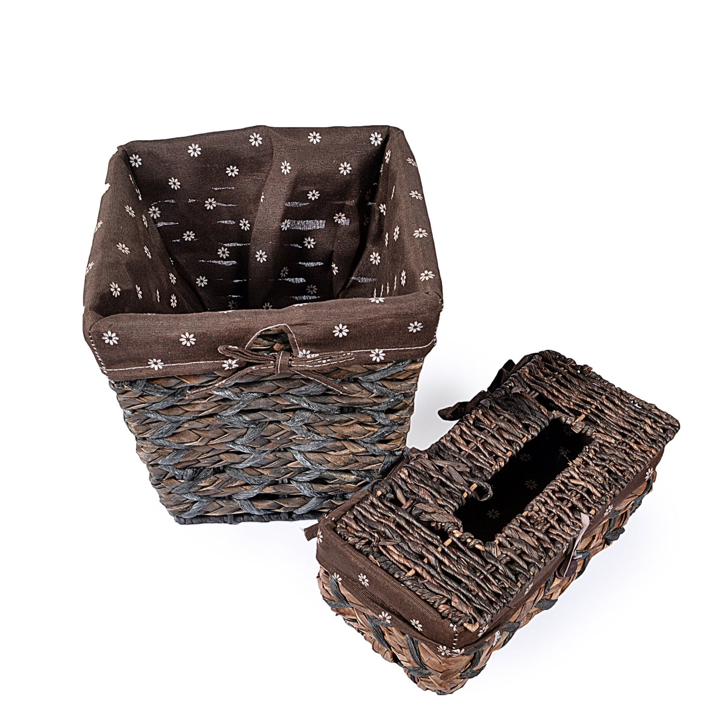 Braided Basket Fabric Lining with Tissue box
