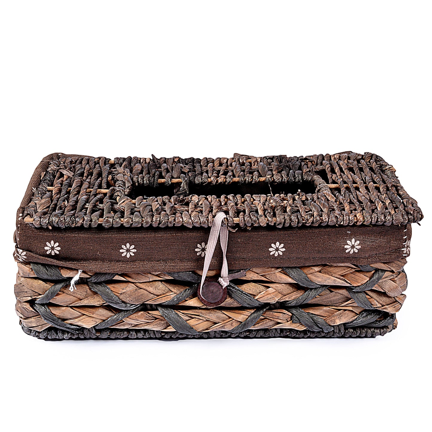 Braided Basket Fabric Lining with Tissue box