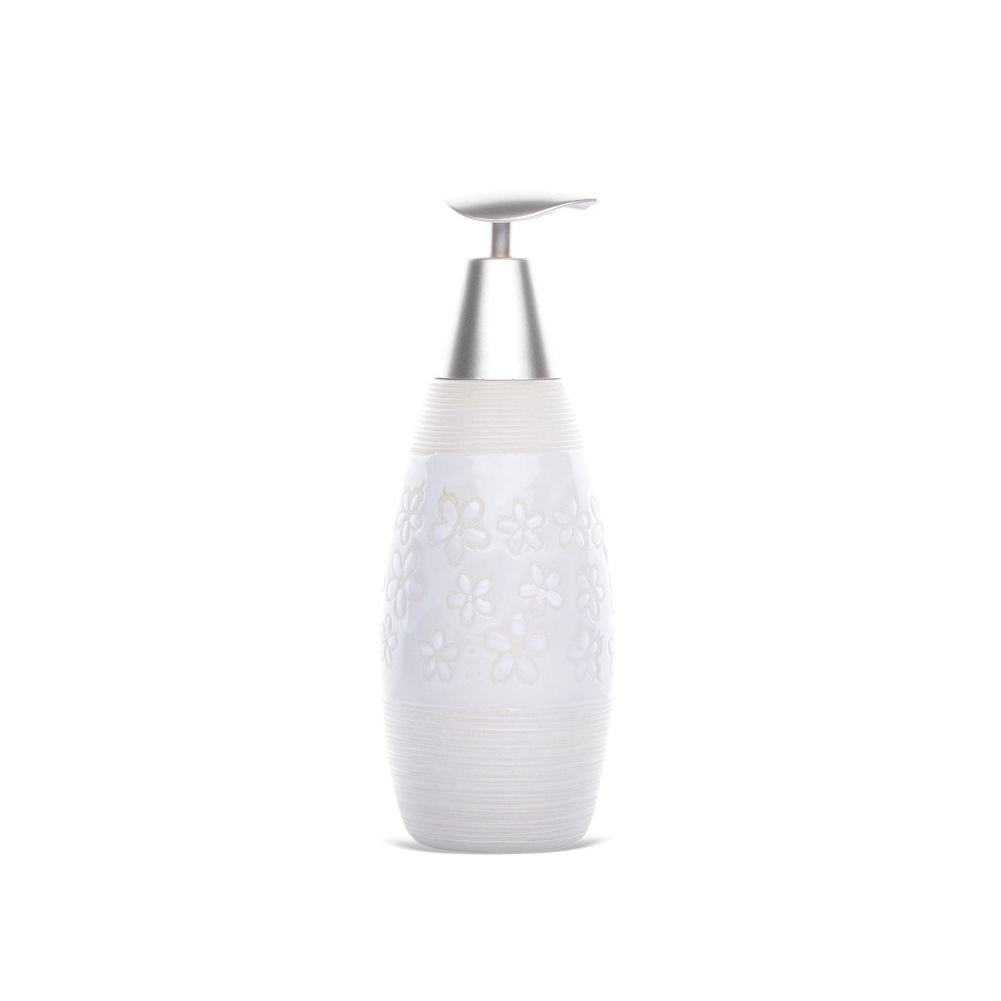 Floral Design Bathroom Set (White)
