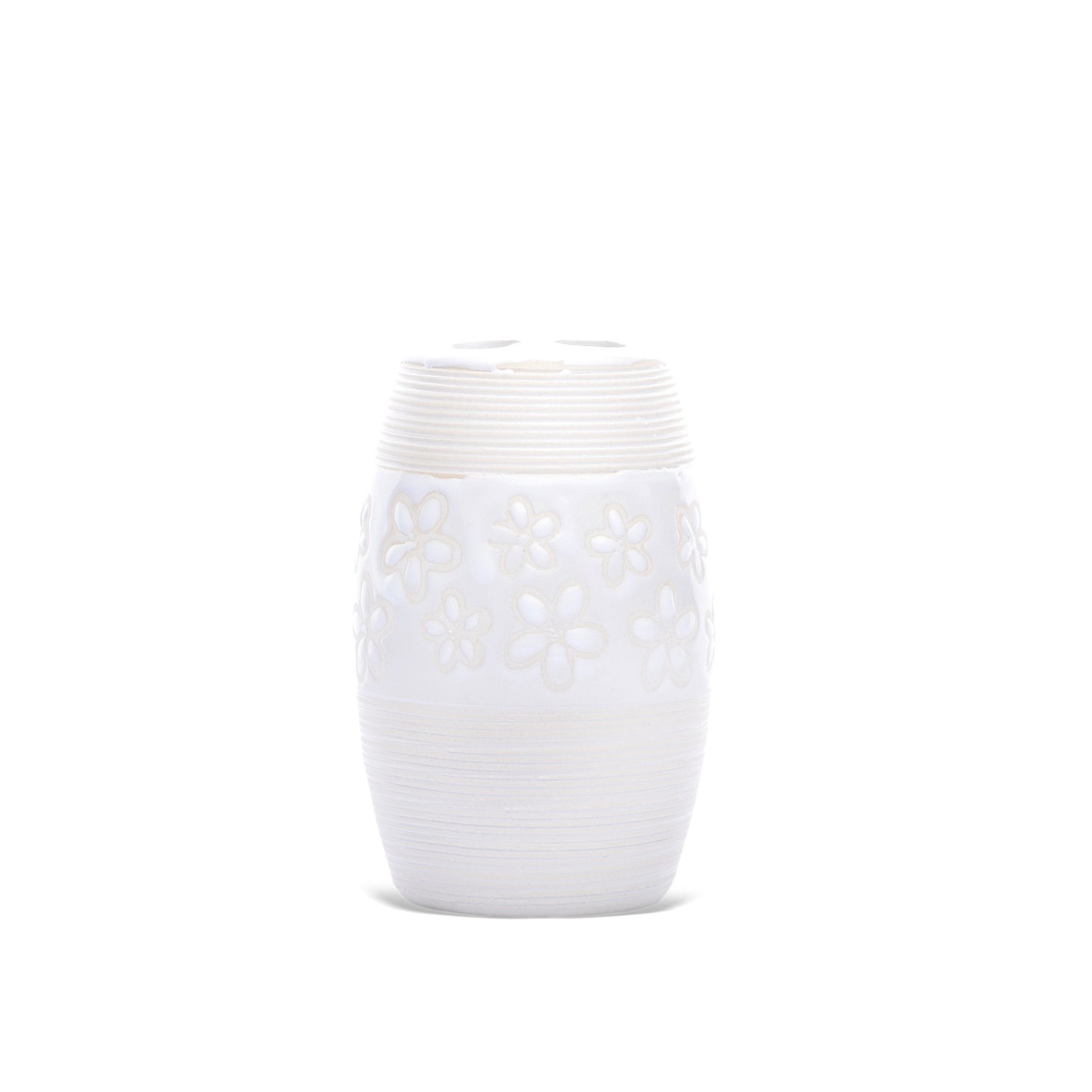 Floral Design Bathroom Set (White)