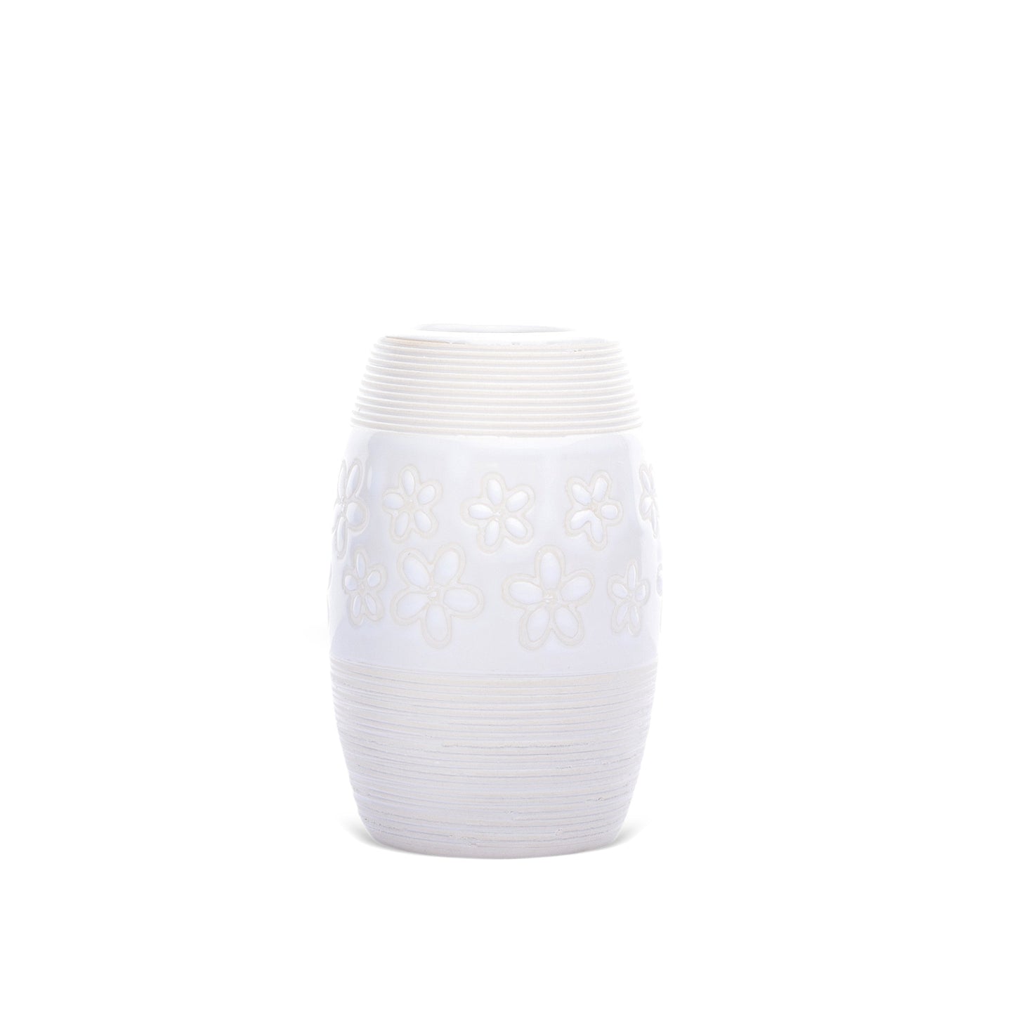 Floral Design Bathroom Set (White)