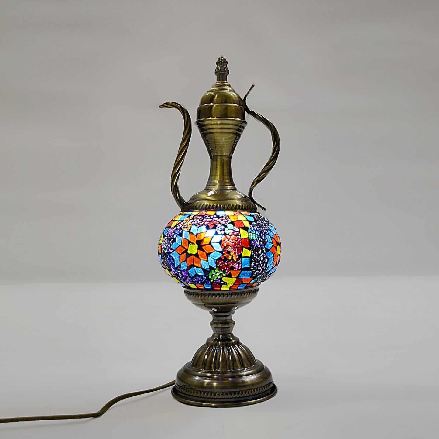 Traditional Turkish Style Mosaic Multicolored Lamp