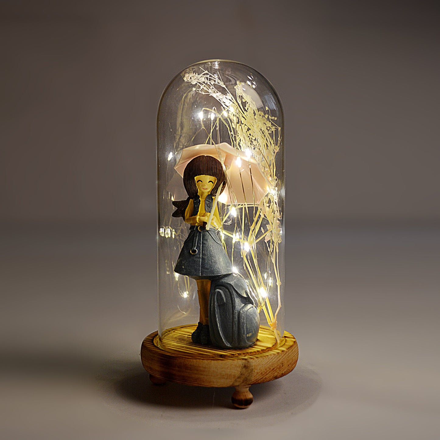 Decorative Girl Statue Design Lightning Pot Poori