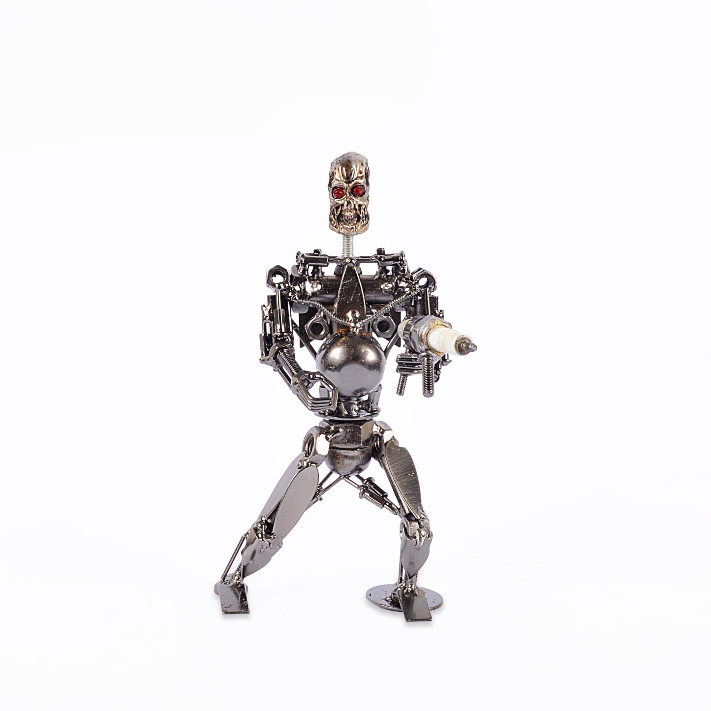 Metal Ghost Robot Statue