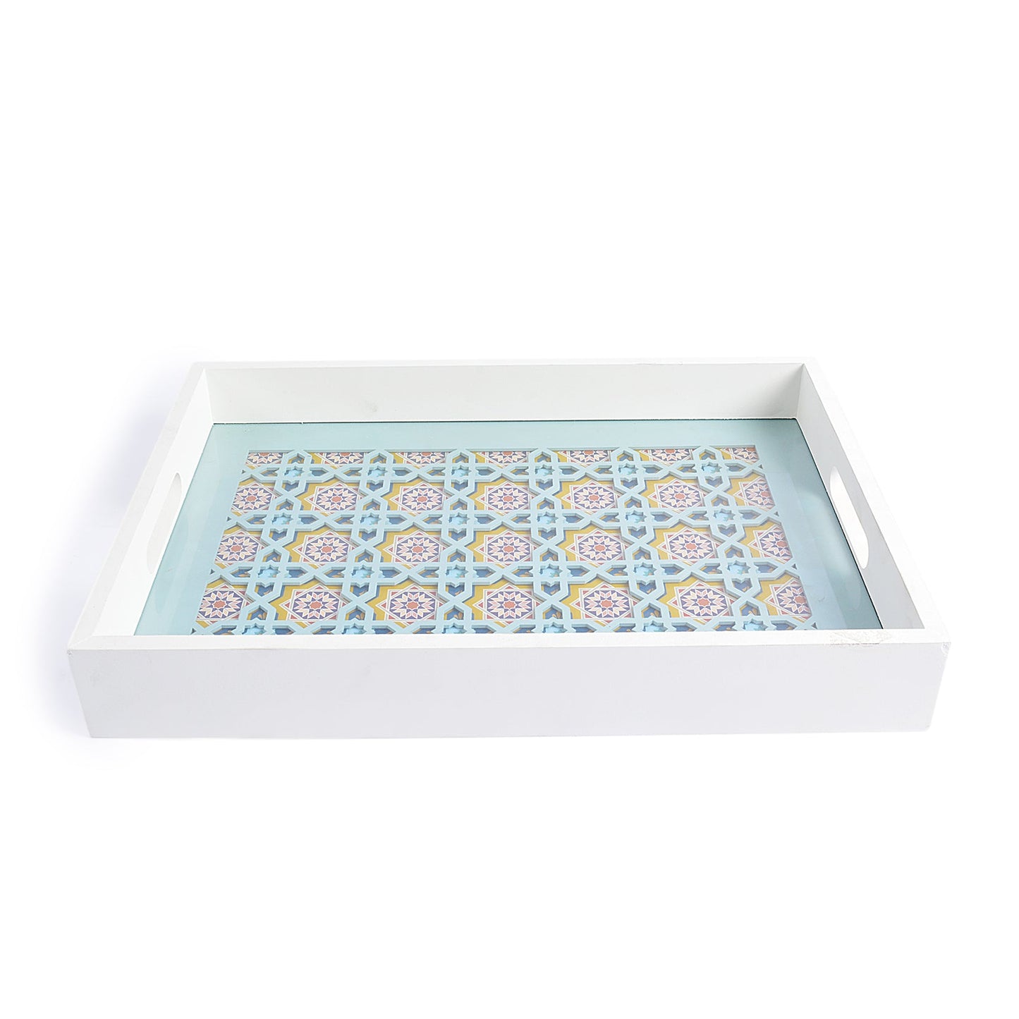 Oemu Decorative Wooden Tray(set of 2)