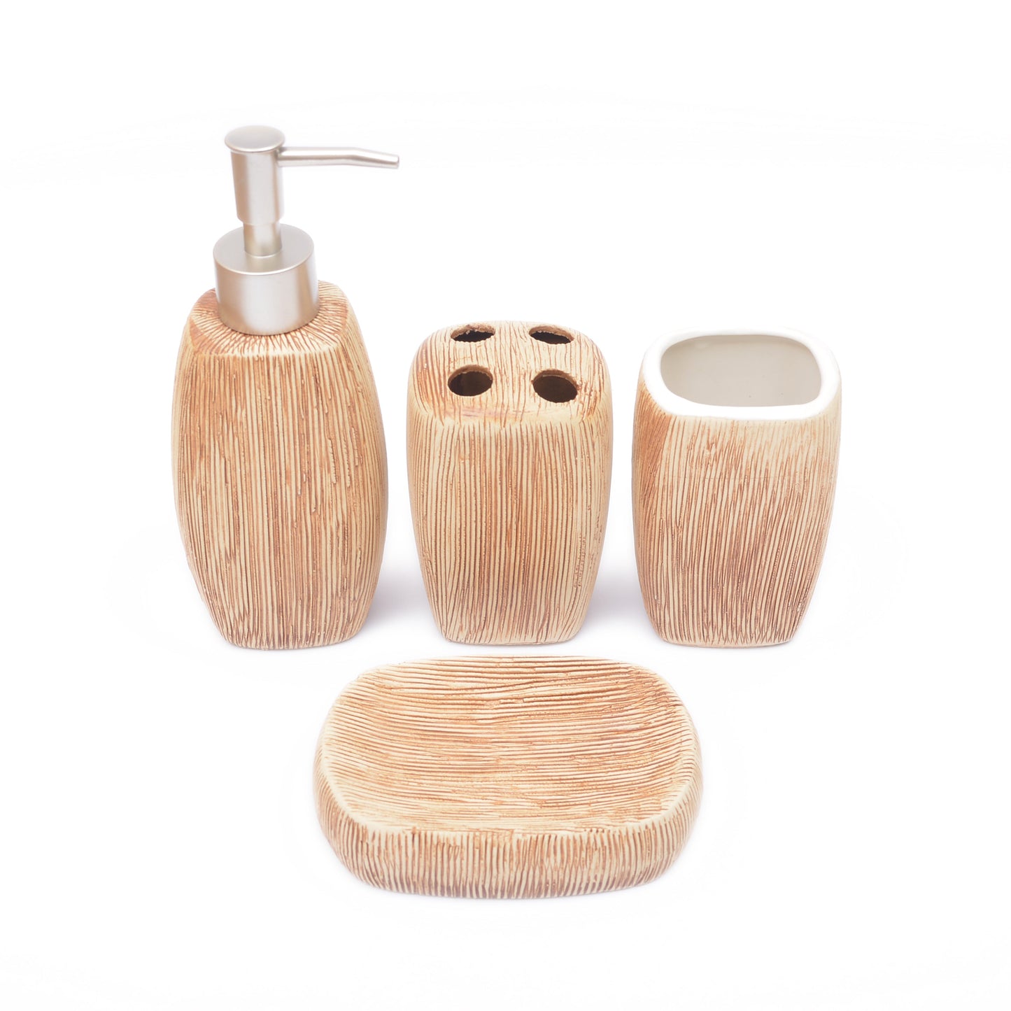 Embossed Abstract Design Bathroom Set