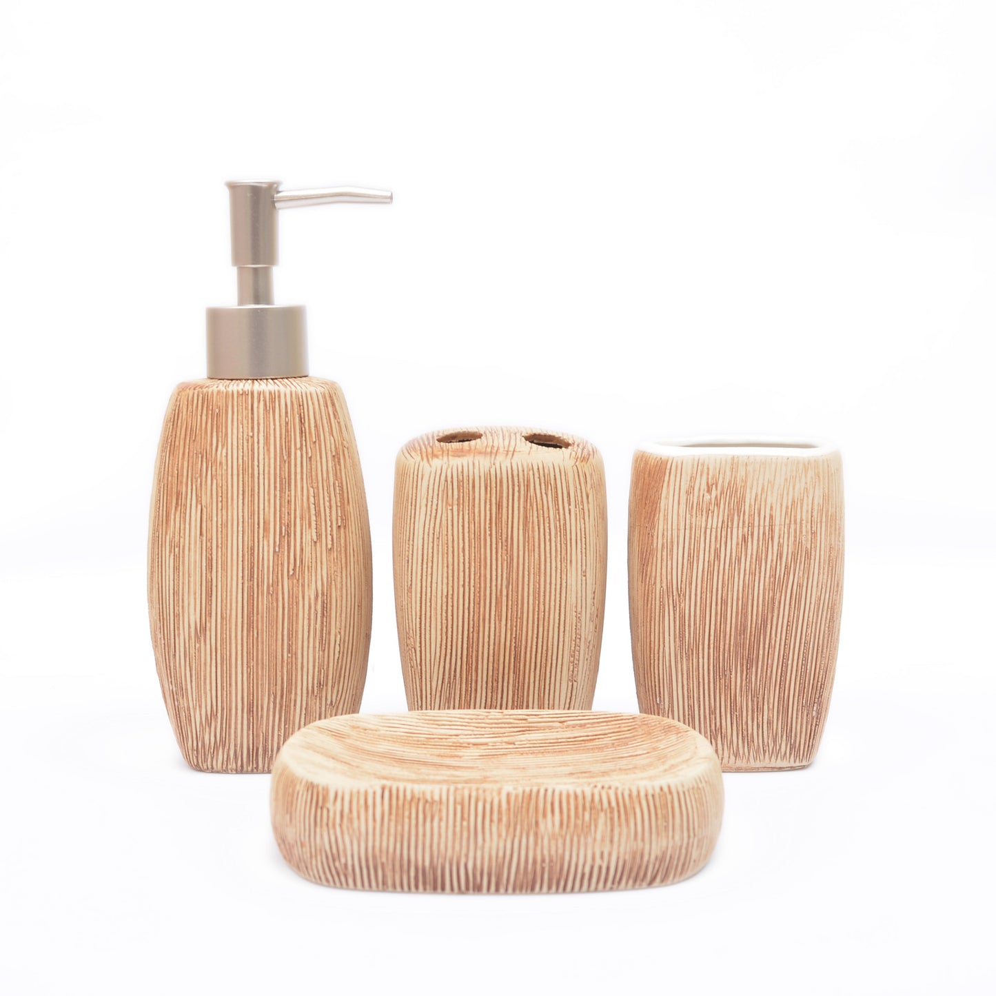Embossed Abstract Design Bathroom Set