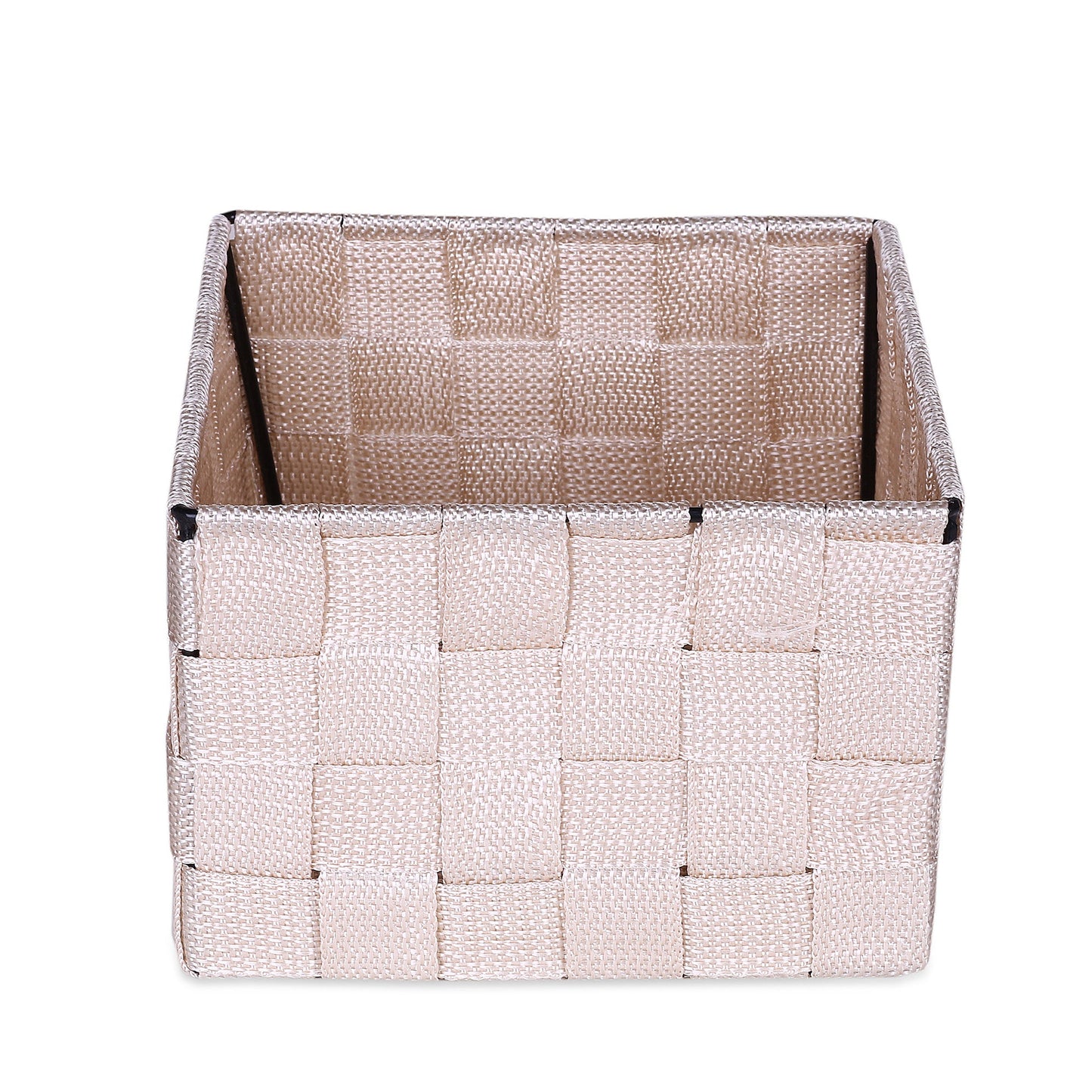 Beige Square Design Basket (Set of 3)