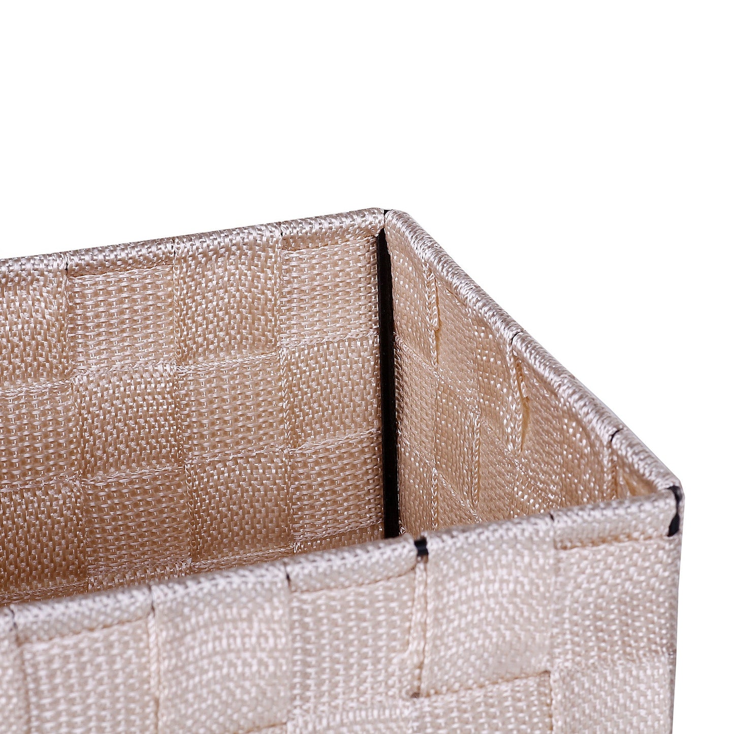 Beige Square Design Basket (Set of 3)