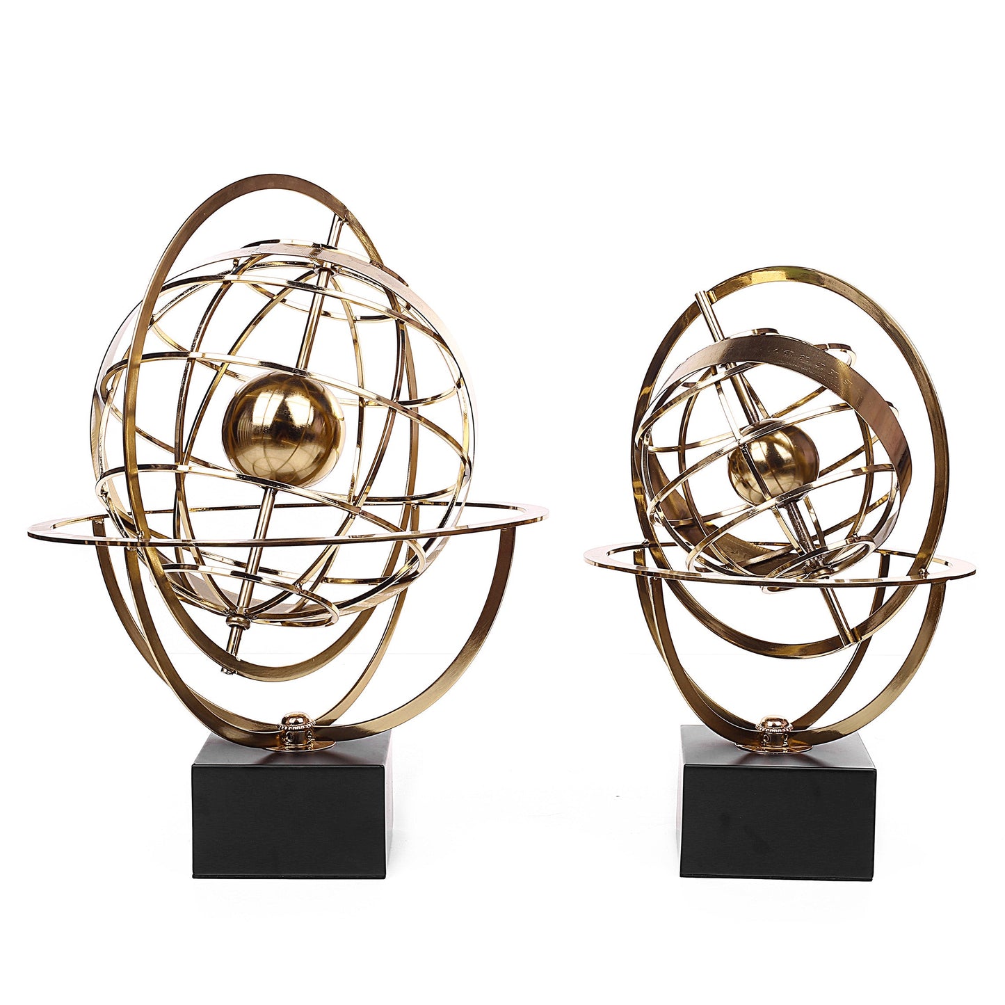 SOLID BRASS Dial Sphere World Desk Globe