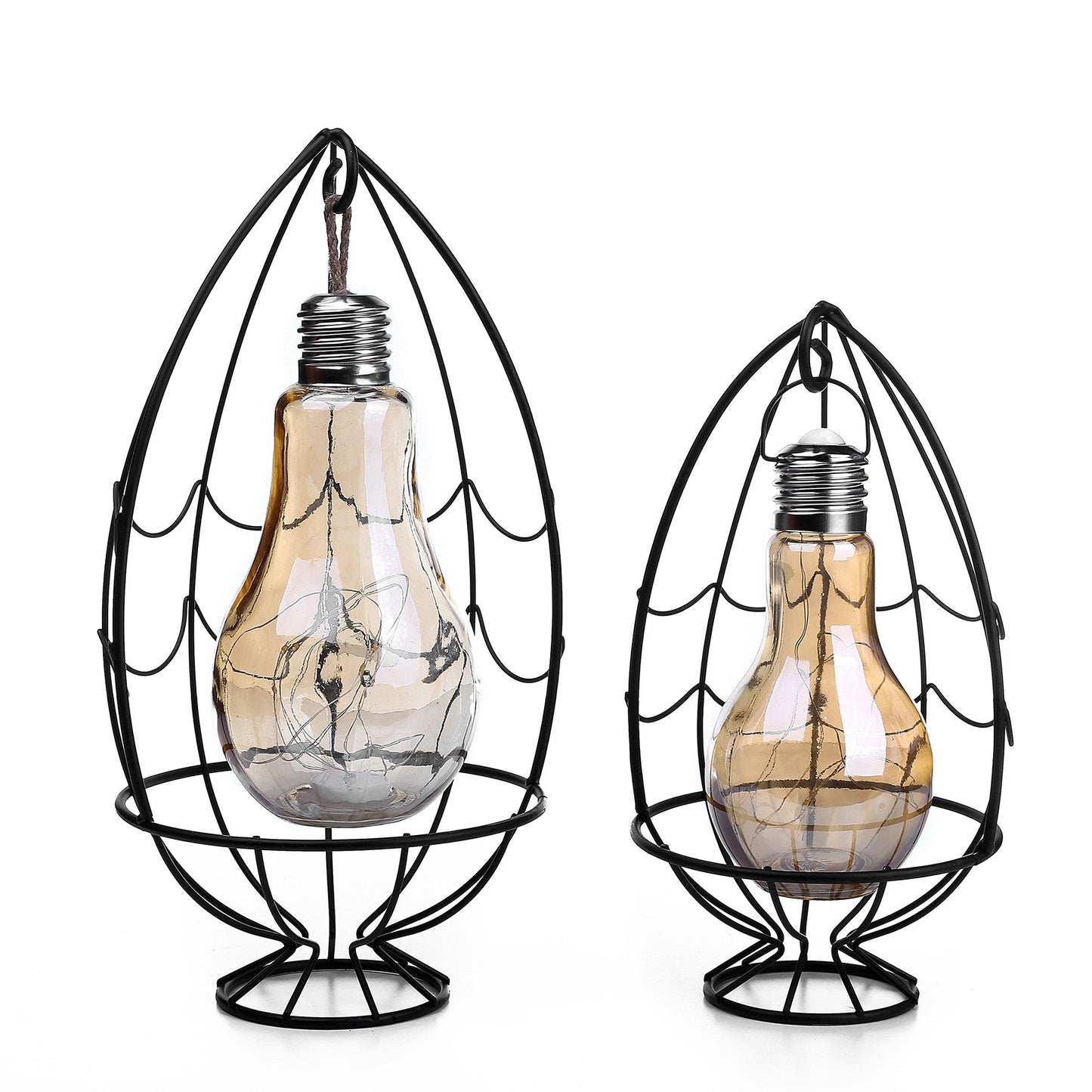 Half Oval Metal LED Hanging Bulb