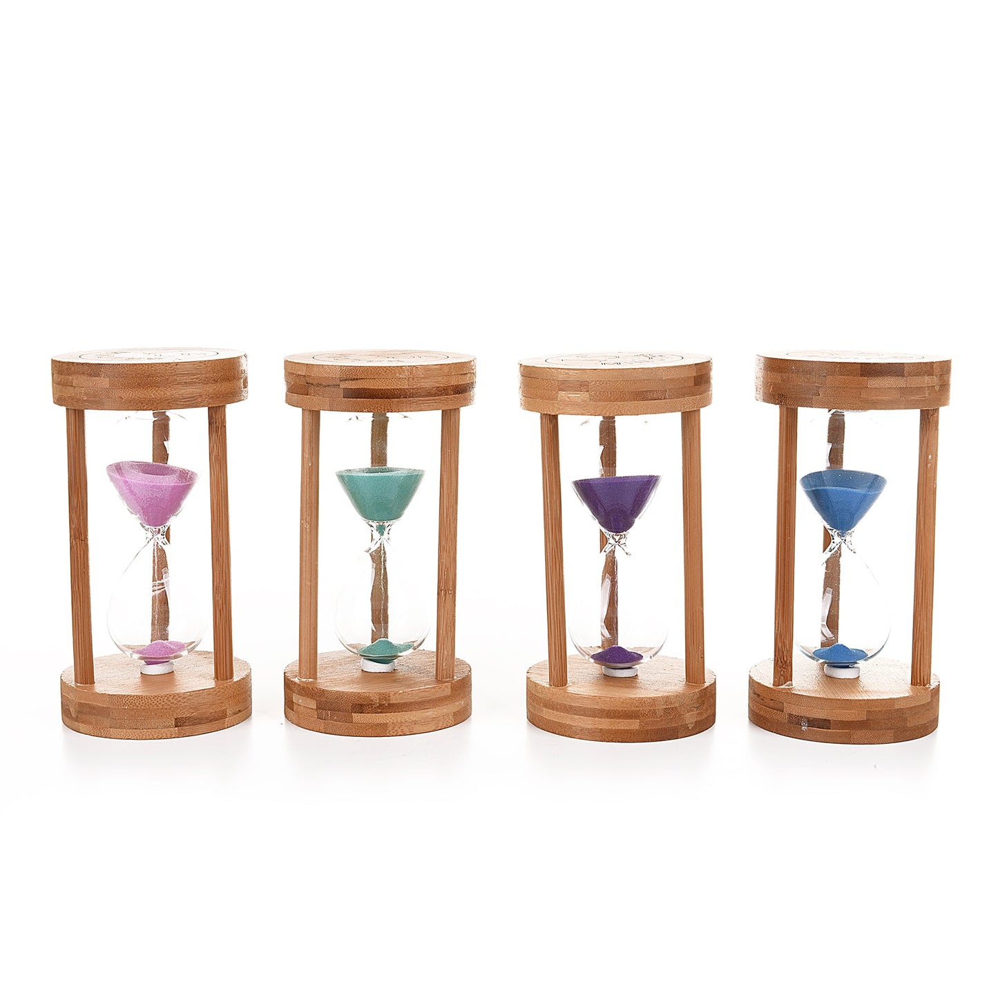 Wooden Hour Glass with Colorful Sand